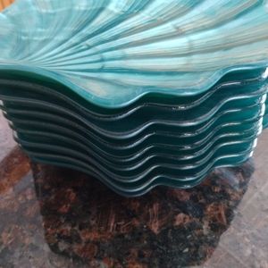 PH Crystal Fish Platter (1) & Shell Plates (12)